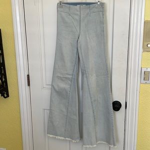 Wide leg free people jeans/pants